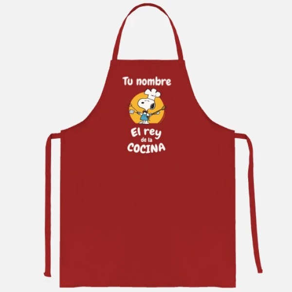 Snoopy Rey de la cocina personalizable
