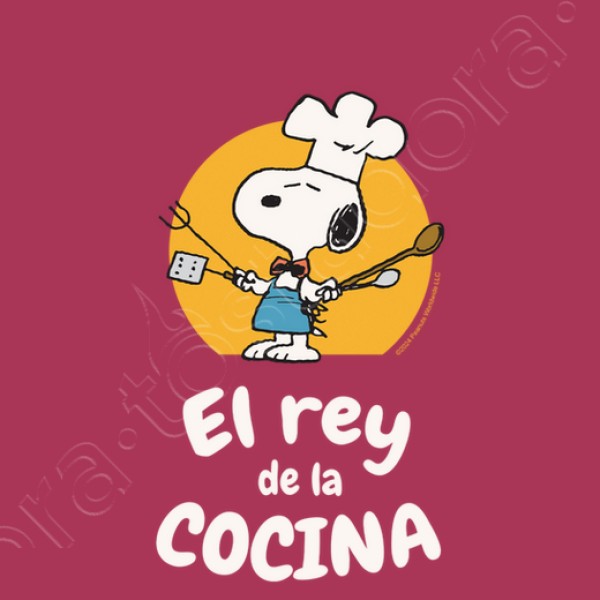 Snoopy Rey de la cocina personalizable