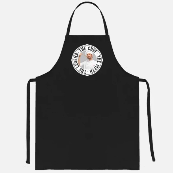 delantal the chef the myth the legend foto personalizable