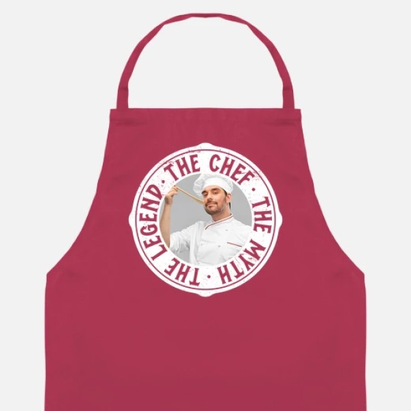 delantal the chef the myth the legend foto personalizable