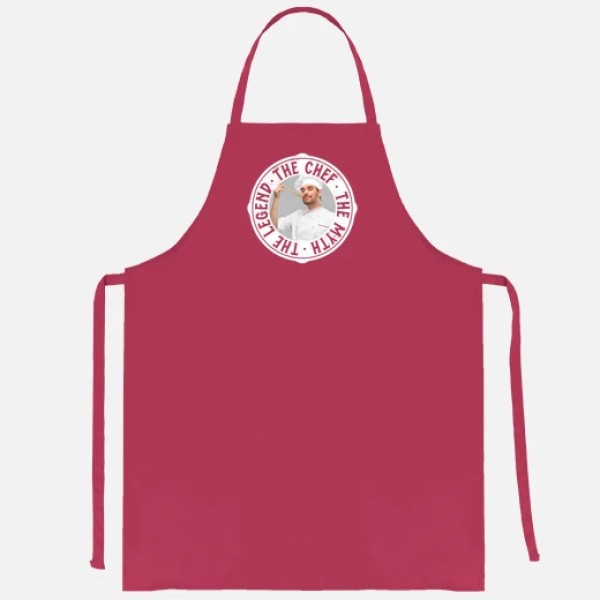 delantal the chef the myth the legend foto personalizable