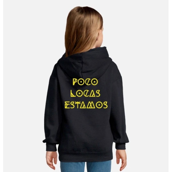 Sudadera para niu00f1os con capucha, negra