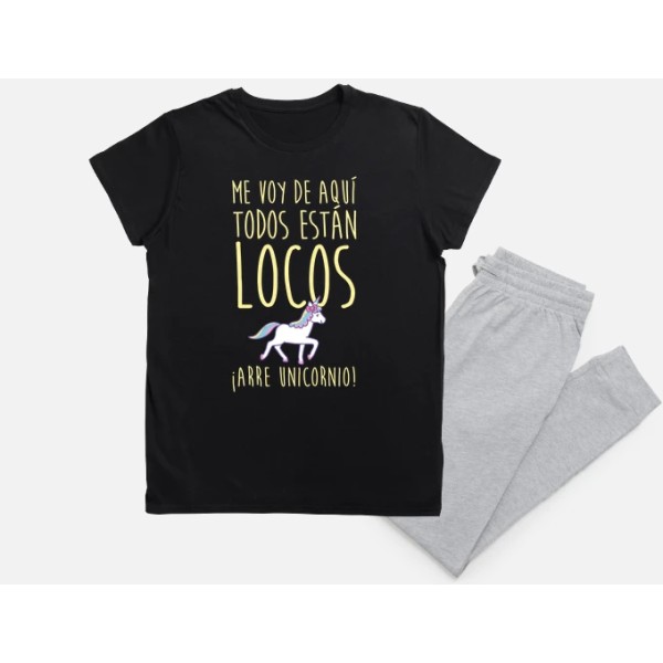 Pijama arre unicornio me voy a la cama a dormir