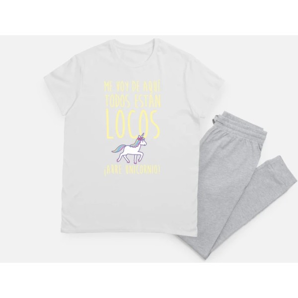 Pijama arre unicornio me voy a la cama a dormir