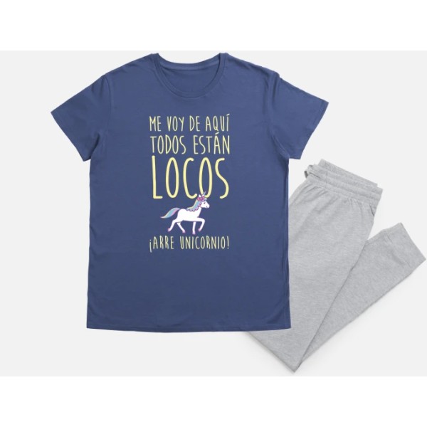Pijama arre unicornio me voy a la cama a dormir