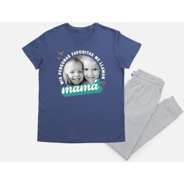 pijama mis personas favoritas me llaman mamu00e1 foto personalizable