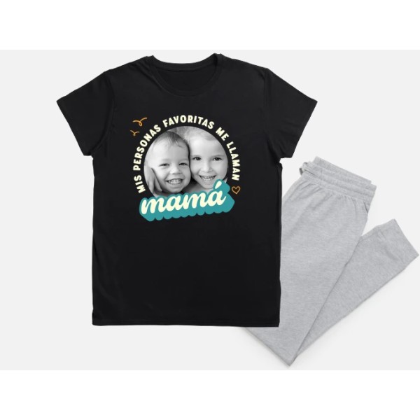 pijama mis personas favoritas me llaman mamu00e1 foto personalizable