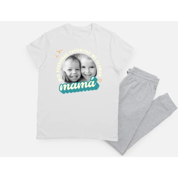 pijama mis personas favoritas me llaman mamu00e1 foto personalizable
