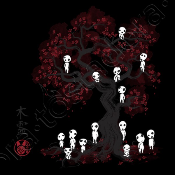 Forest Spirits Sumi-e
