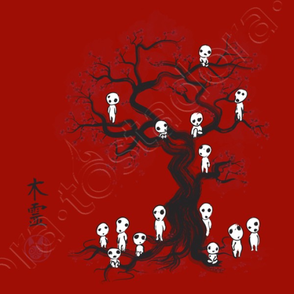 Forest Spirits Sumi-e