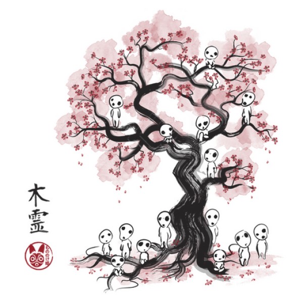Forest Spirits Sumi-e