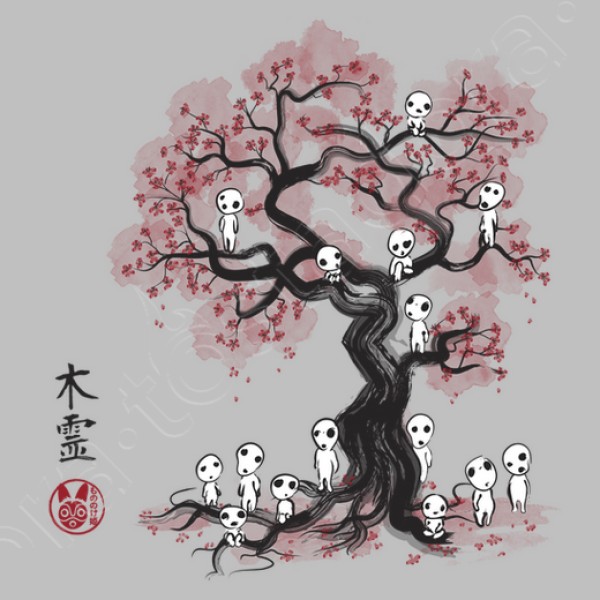 Forest Spirits Sumi-e