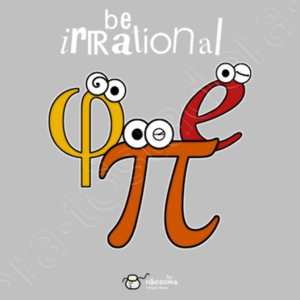Be irrational u03c0 u03c6 e (fondos oscuros)