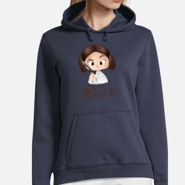 Rebelde-Mujer, jersey con capucha, blanco