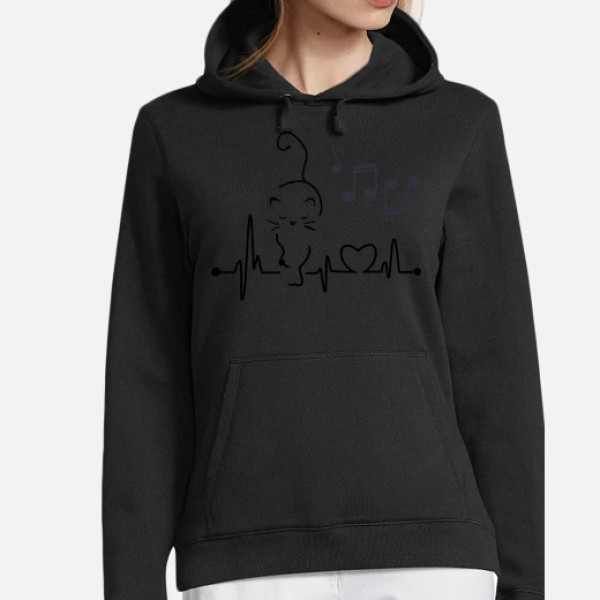 Mujer, jersey con capucha, blanco