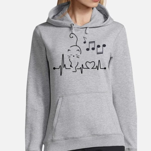 Mujer, jersey con capucha, blanco
