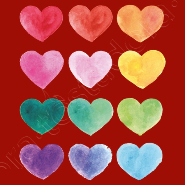 Corazones de colores