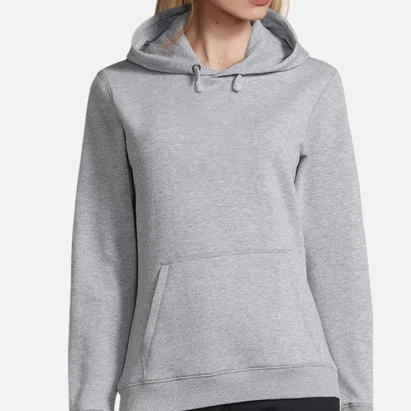 Sudadera capucha gris mujer