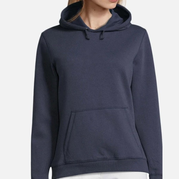Sudadera capucha gris mujer